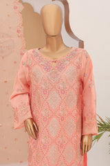 Bin Saeed Stitched 3 Piece Fancy Emb Formals Collection'2024-RTS-923-Peach