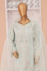 Gira By Bin Saeed Stitched 3 Piece Luxury Emb Chiffon Collection'2024-RTS-979-Sky Blue