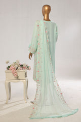 Bin Saeed Stitched 3 Piece Luxury Emb Chiffon Collection'2025-RTSC-1551-Mint