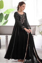 Eid E Milan By Al Siyaab Stitched 3 Piece Formals Suit-Raani-Black