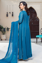 Eid E Milan By Al Siyaab Stitched 3 Piece Formals Suit-Raani-Peacock