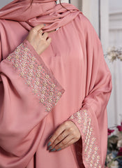 Hijab Ul Hareem Nida Hand Work Abaya Baby Pink 0120-J-779