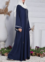 Hijab Ul Hareem Nida Front Open Abaya Sapphire 0116-PR-714