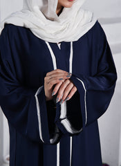 Hijab Ul Hareem Nida Front Open Abaya Sapphire 0116-PR-714
