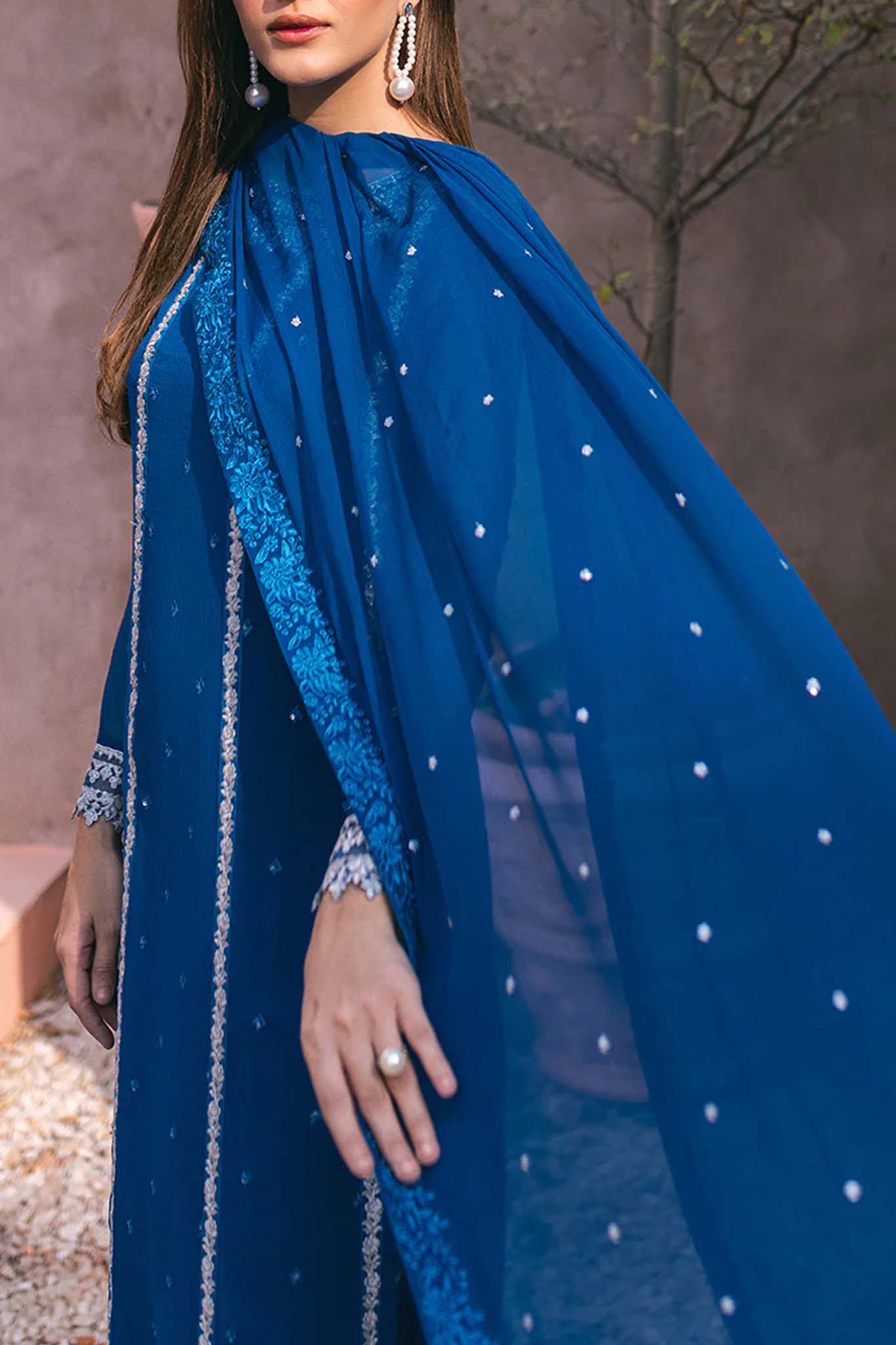 Azure Ensembles 3 Piece Unstitched Festive Formals Collection'2024-AS-116-Radiant Sky