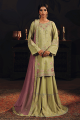 Suroor By Ramsha Unstitched 3 Piece Festive Formals Suit-SR-105 Chambeli