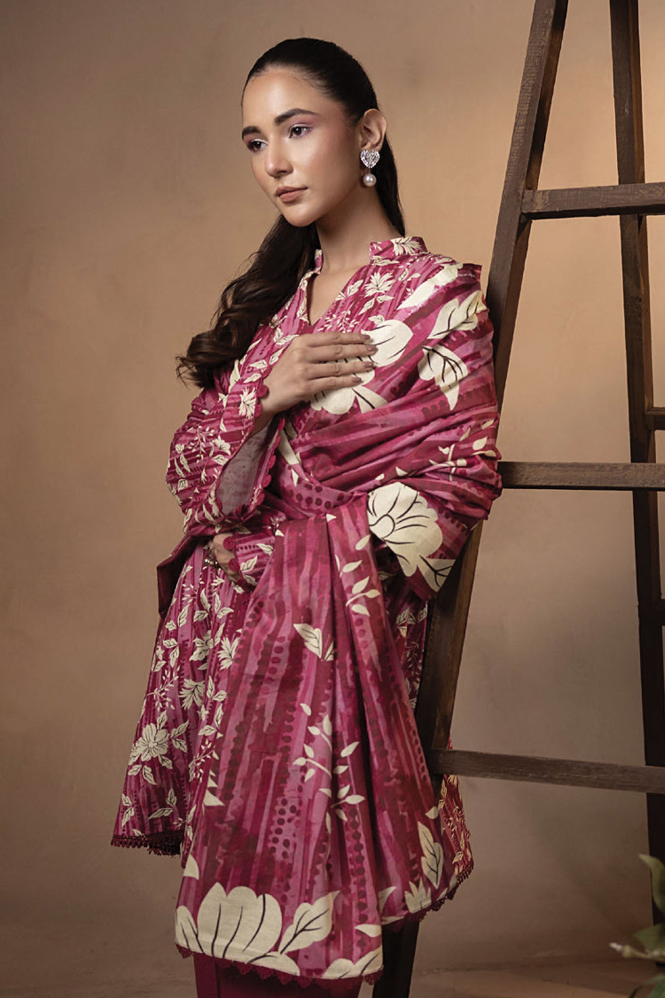 Raya By Humdum Unstitched 3 Piece Printed Khaddar Collection'2024-D-01