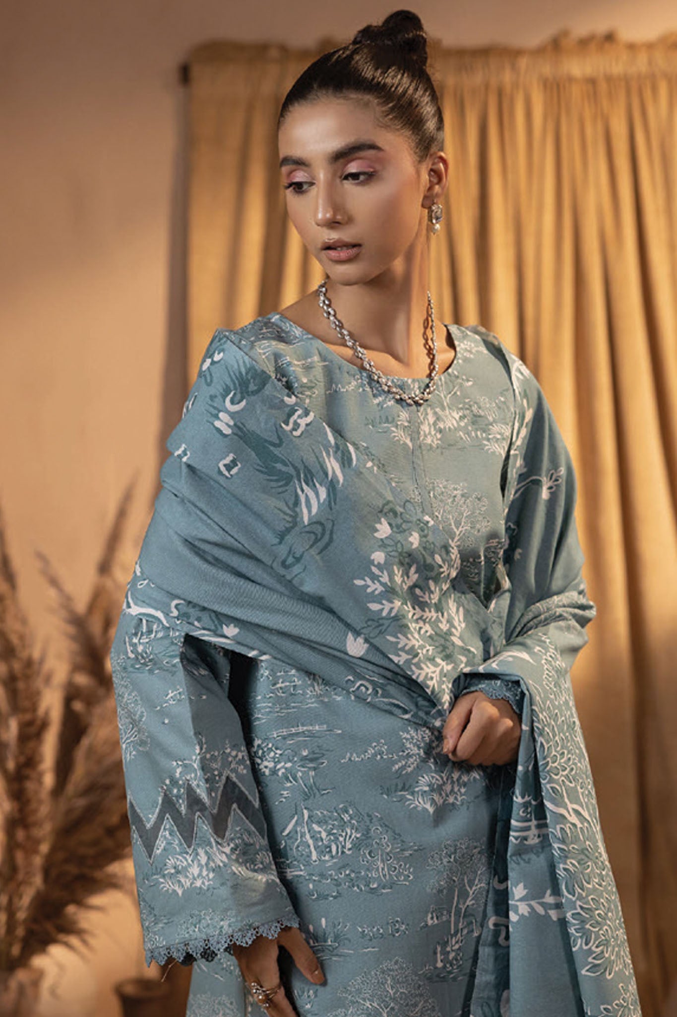 Raya By Humdum Unstitched 3 Piece Printed Khaddar Collection'2024-D-06