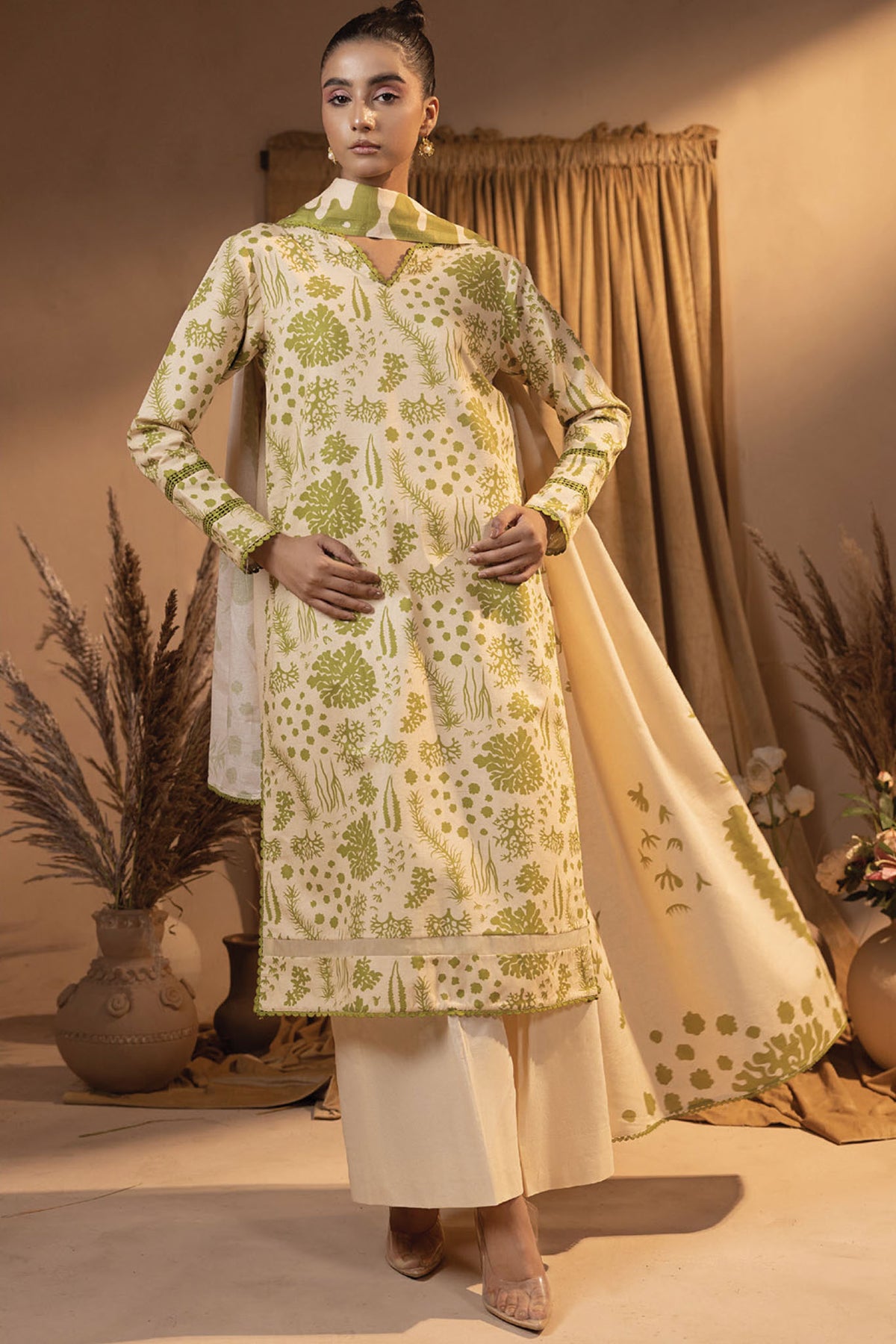 Raya By Humdum Unstitched 3 Piece Printed Khaddar Collection'2024-D-07