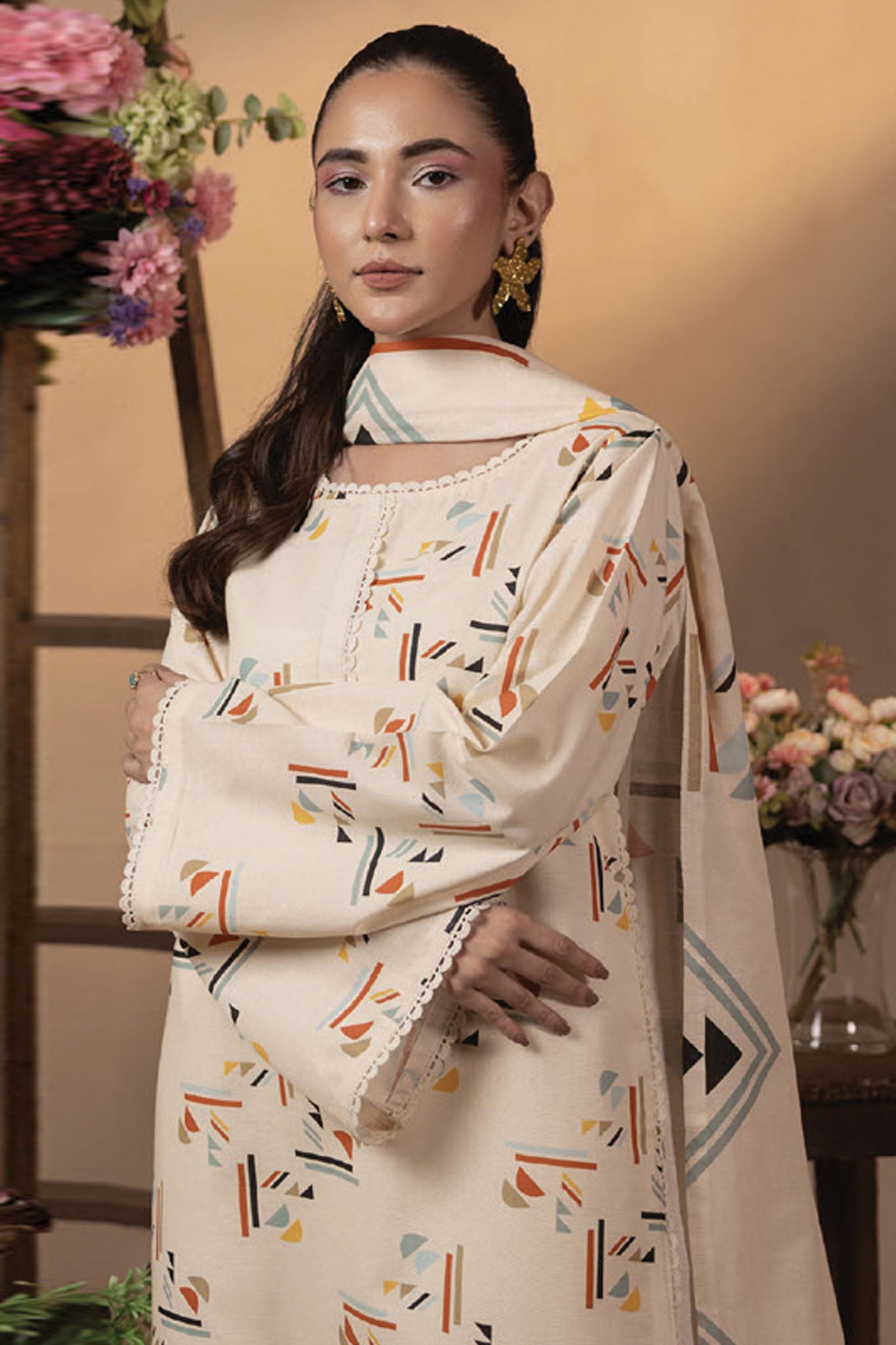 Raya By Humdum Unstitched 3 Piece Printed Khaddar Collection'2024-D-10