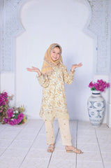 Mummmy & Me By Suntex Stitched 3 Piece Kids Emb Chikankari Lawn Suit-SH-2639