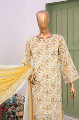 Mummmy & Me By Suntex Stitched 3 Piece Emb Chikankari Lawn Suit-OS-2639