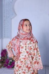 Mummmy & Me By Suntex Stitched 3 Piece Kids Emb Chikankari Lawn Suit-SH-2640