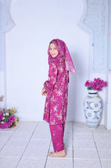 Mummmy & Me By Suntex Stitched 3 Piece Kids Emb Chikankari Lawn Suit-SH-2638