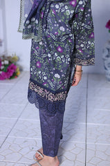 Mummy & Me By Suntex Stitched 3 Piece Kids Emb Chikankari Lawn Suit-SH-2637
