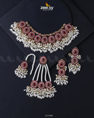 Priyanka Bridal Sets Golden Red - Zeesy Jewellery