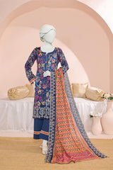 Almeerah Unstitched 3 Piece Emb Cutwork Lawn Vol-02 Collection'2025-Regal Sapphire