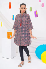 Ochre Clothing Stitched 1 Piece Digital Printed Cotton Lawn Kids Kurta-OCH-CLDPK-12