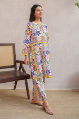 Ochre Clothing Girls Co-ords Swiss Lawn Digital Printed 2 Pc Suit