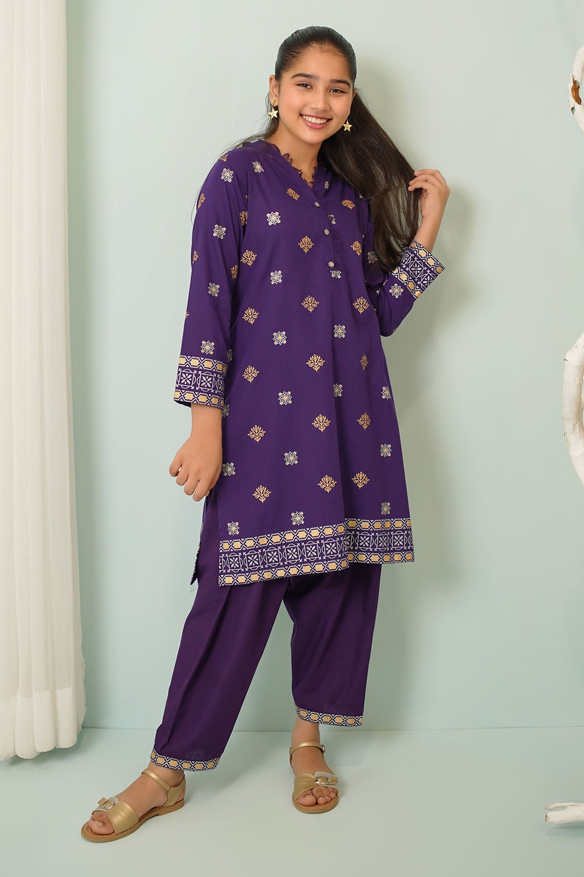 Cotton Printed 2 Pc Suit - Wear Ochre