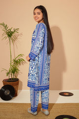 Ochre Clothing Girls Co-ords Swiss Lawn Digital Printed 2 Pc Suit