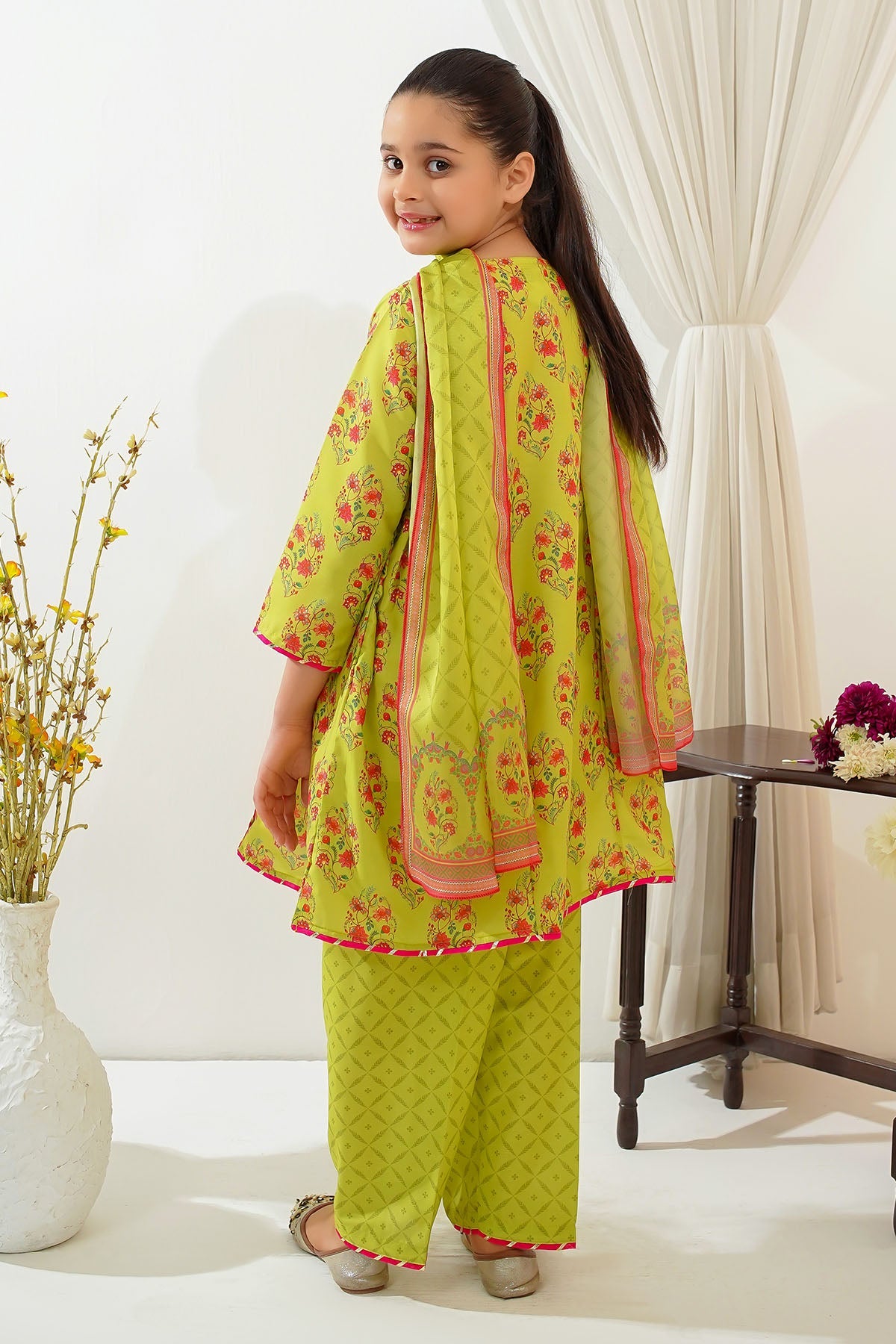 Ochre Clothing Toddlers Eastern Swiss Lawn Digital Printed 3 Pc Suit