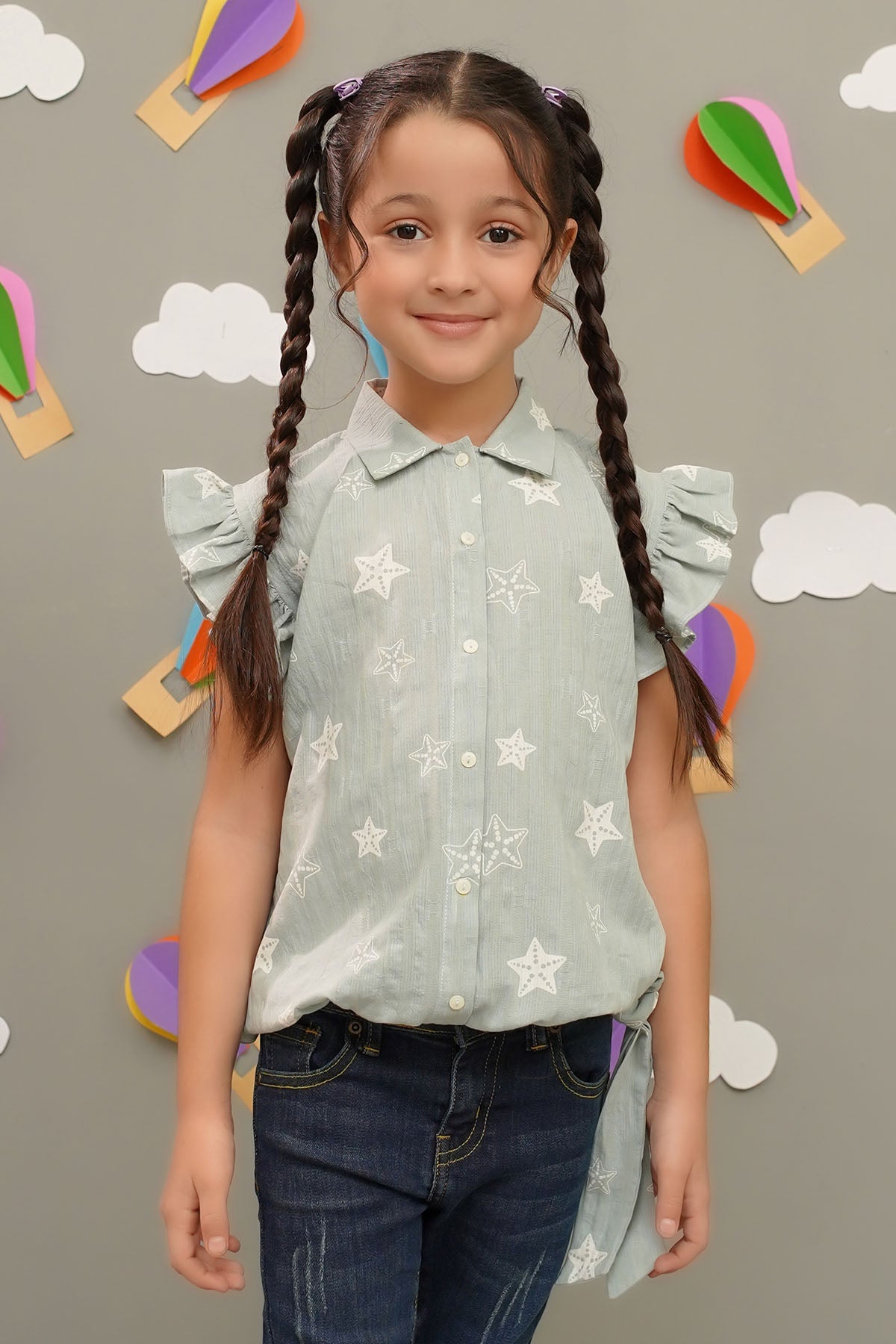 Printed Chambray Cotton Top - Wear Ochre