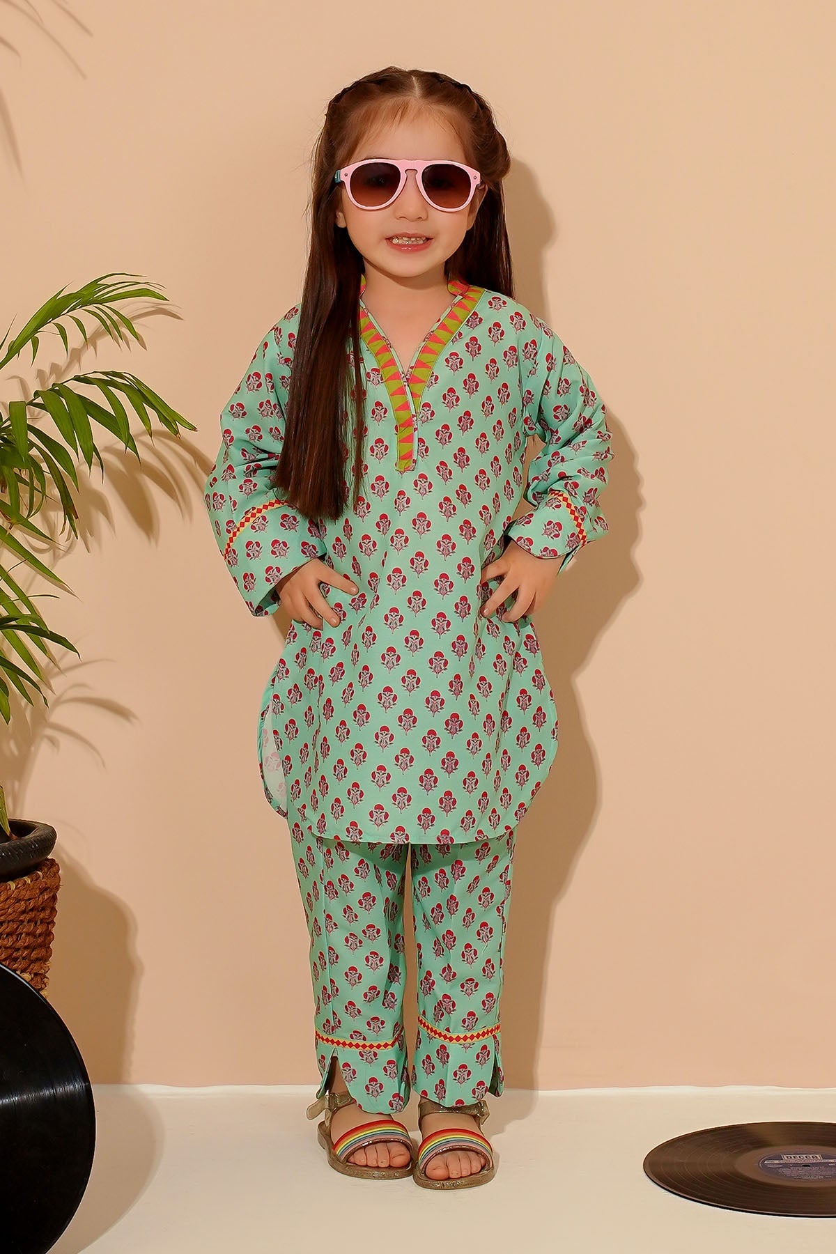 Ochre Clothing Toddlers Eastern Swiss Lawn Digital Printed 2 Pc Suit