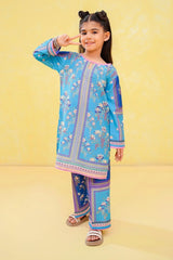 Ochre Clothing Stitched 2 Piece Digital Printed Poly Lawn Kids Suit-OCH-PLDP2-1Y-6