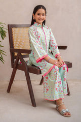 Ochre Clothing Girls Co-ords Swiss Lawn Digital Printed 2 Pc Suit