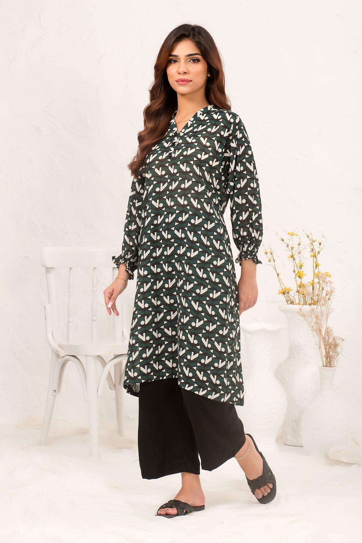 Ochre Clothing Printed Georgette 2 Pc Suit Collection'2025-SOWC-03