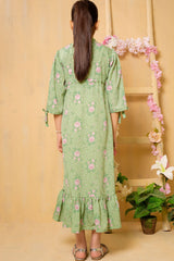 Ochre Clothing Georgette Printed Dress