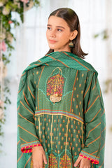 Ochre Clothing Kids-Herringbone Digital Printed 3 Pc Suit-CORF-32