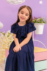 Ochre Clothing Kids Toddlers-Chambray Cotton Dress-INWD-22