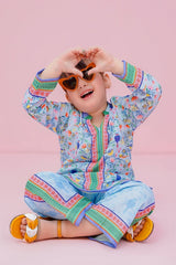 Ochre Clothing Stitched 2 Piece Digital Printed Poly Lawn Kids Suit-OCH-PLDP2-1Y-5