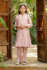 Ochre Clothing Dobby Cotton Embellished 2 Pc Suit