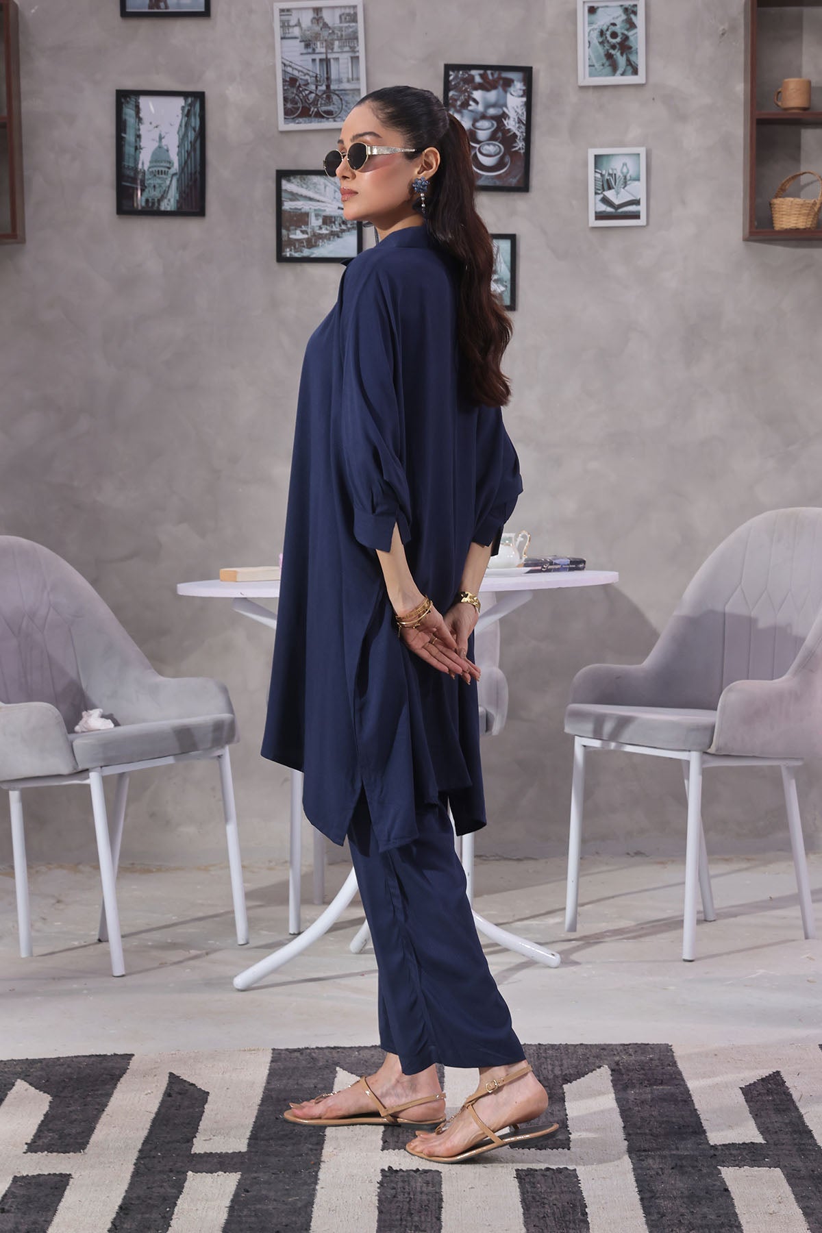 Ochre Clothing Dobby Cotton Women's 2 Pc Suit