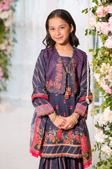 Ochre Clothing Kids-Herringbone Digital Printed 3 Pc Suit-CORF-31