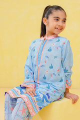 Ochre Clothing Stitched 2 Piece Digital Printed Poly Lawn Kids Suit-OCH-PLDP2-1Y-4