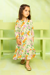 Ochre Clothing Toddler Western Printed Georgette Dress