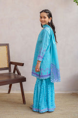 Ochre Clothing Girls Full Suits Swiss Lawn Digital Printed 3 Pc Suit