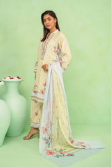 Ochre Clothing Poly Lawn Digital Printed 3 Pc Suit-SDPF-06