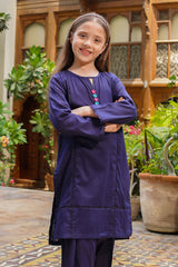 Ochre Clothing Dobby Cotton Embellished 2 Pc Suit