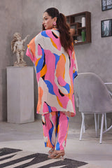 Ochre Clothing Women's Casual -Printed Irish Cotton 2 Pc Suit-SOWC-10