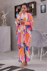 Ochre Clothing Women's Casual -Printed Irish Cotton 2 Pc Suit-SOWC-10