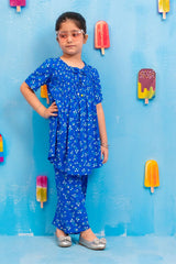 Ochre Clothing Kids Toddlers-Printed Boski Linen 2 Pc Suit-INWC-10