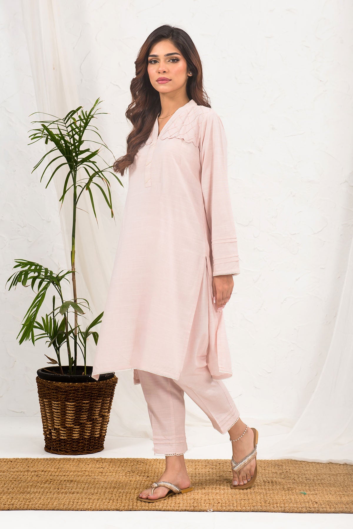 Ochre Clothing Cotton Chambray 2 Pc Suit Collection'2025-SOLS-01