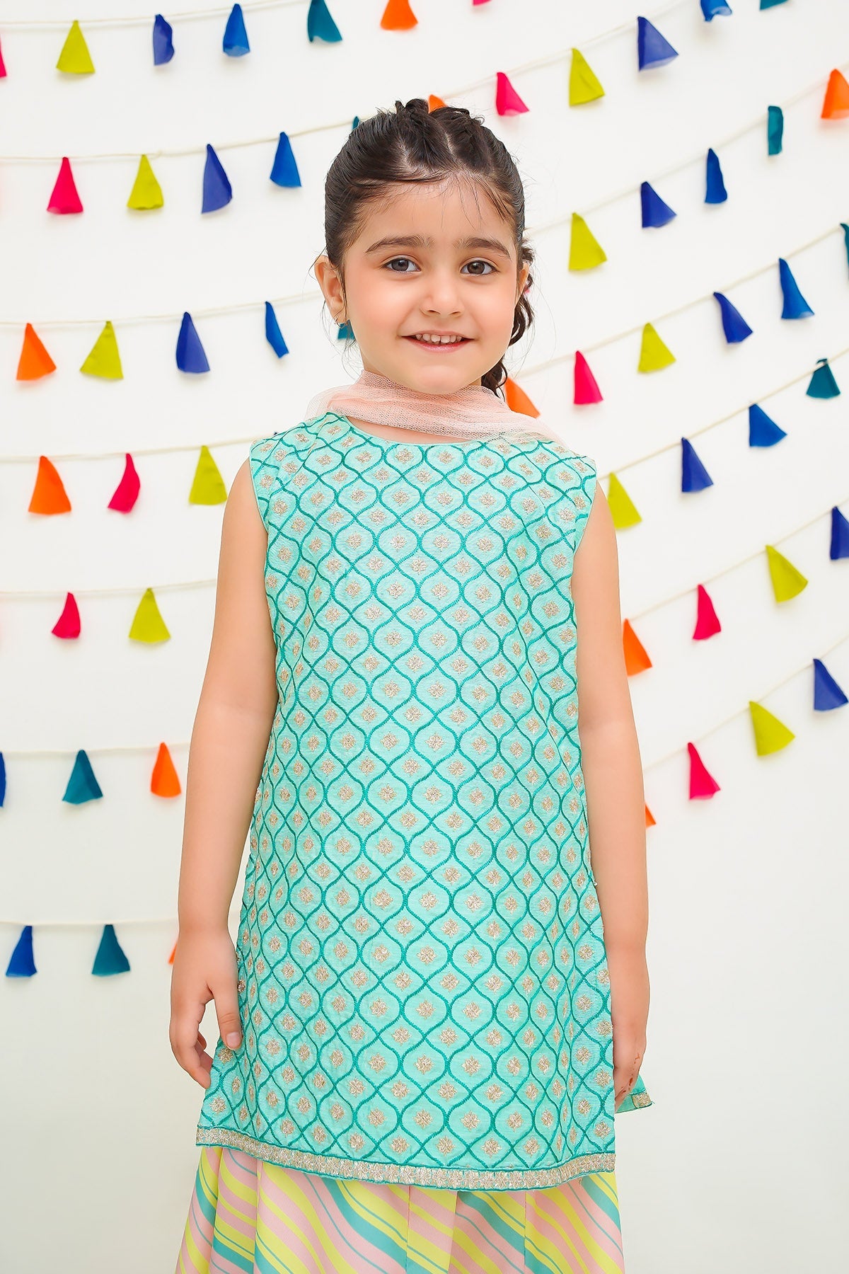 Cotton Silk Embroidered 3 Pc Suit - Wear Ochre