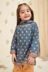 Ochre Clothing Toddlers Eastern Swiss Lawn Digital Printed 3 Pc Suit
