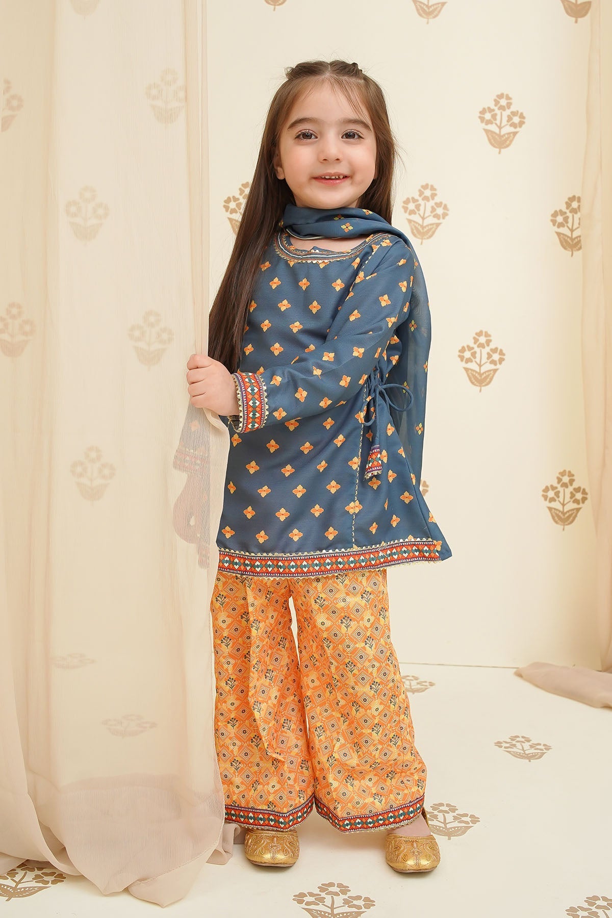Ochre Clothing Toddlers Eastern Swiss Lawn Digital Printed 3 Pc Suit